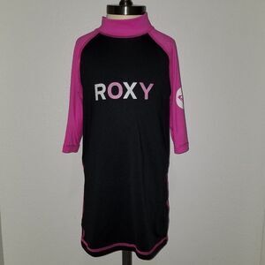 Roxy Rashguard Girls surf swim spf Sz 6 GUC